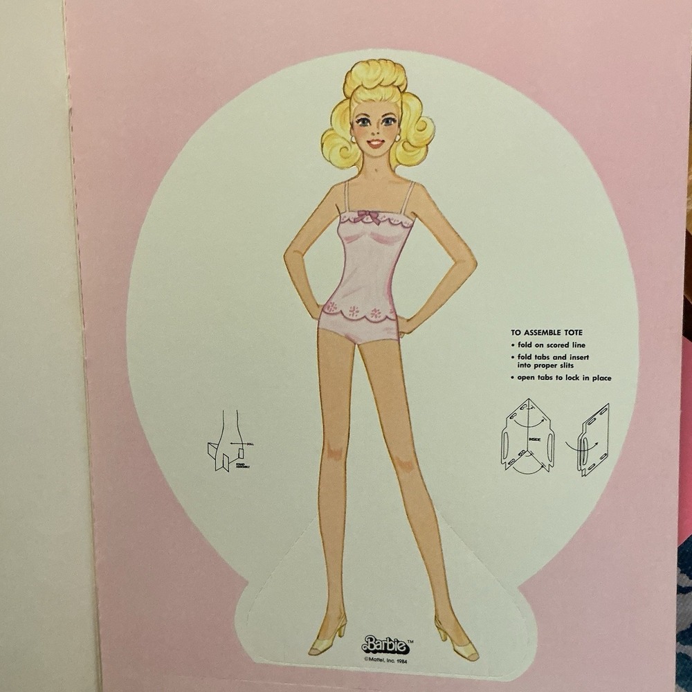 Vintage Barbie Fantasy Paper Doll Uncut 1983 Mattel Golden Book - Picture 2 of 7